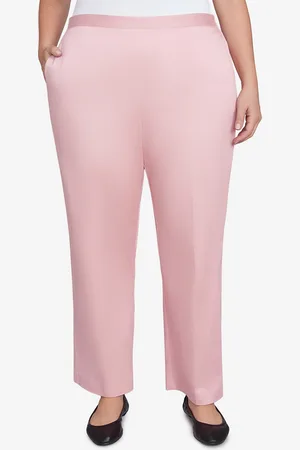 Alfred Dunner Plus Size Coming Up Roses Sateen Woven Short Length Pants