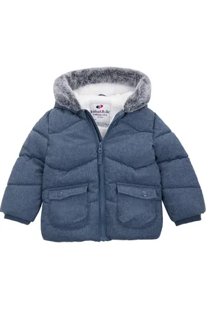 Rokka & rolla Baby Boys Baby Sherpa Lined Puffer Jacket Warm Winter Coat with Hood for Newborn