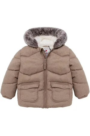 Rokka & rolla Baby Boys Baby Sherpa Lined Puffer Jacket Warm Winter Coat with Hood for Newborn