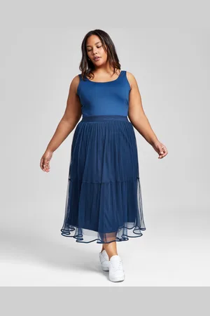 And Now This Plus Size Pull-On Tulle Midi Skirt, Created for Macy