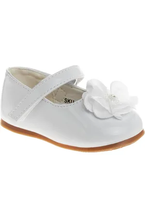 Josmo Infant Girls Hook and Loop Flowery Dress Shoes