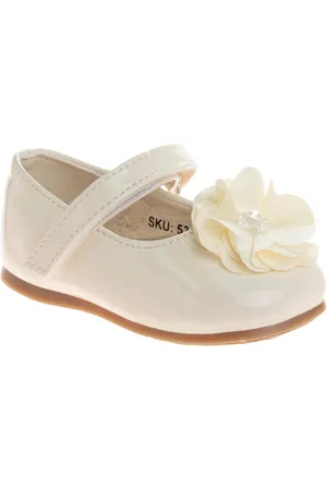 Josmo Infant Girls Hook and Loop Flowery Dress Shoes