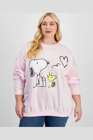 Grayson Threads, The Label Trendy Plus Size Dropped-Shoulder Snoopy Balloon Sweatshirt