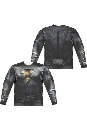 Black Adam Mens Outfit Long Sleeve Adult Poly Crew Tee / T-Shirt
