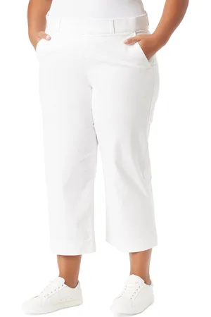 Gloria Vanderbilt Plus Size Shape Effect Wide-Leg Cropped Pants