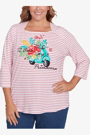 RUBY Plus Size Embroidered Ti Amo Top