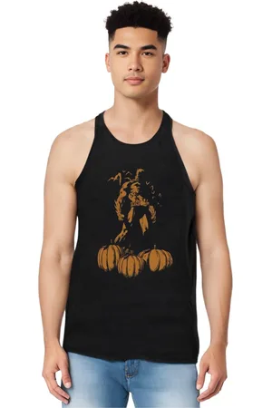 Batman Mens A Bat Among Pumpkins Adult Tank Top