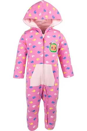 Cocomelon Toddler Boys Jj Fleece Zip Up Coverall