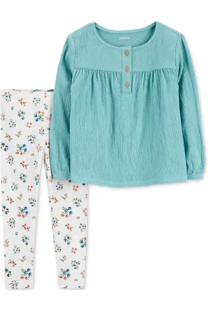 Carters Baby Girls Gauze Top & Floral-Print Leggings, 2 Piece Set