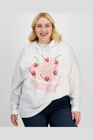 Grayson Threads, The Label Trendy Plus Size Hooded Dropped-Shoulder Cake Sweatshirt