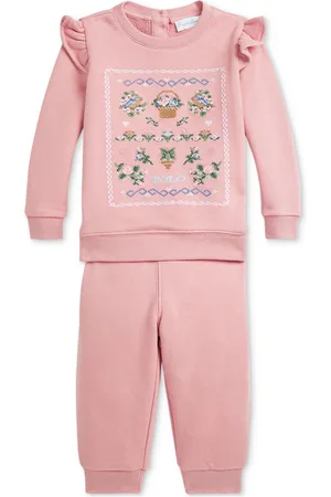 Ralph Lauren Baby Ruffled Fleece Sweatshirt & Pants Set