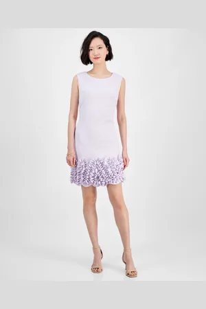 Donna Ricco Ruffled-Hem Sheath Dress