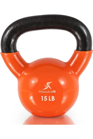 Prosourcefit Vinyl Coated Iron Kettlebell, 15lb