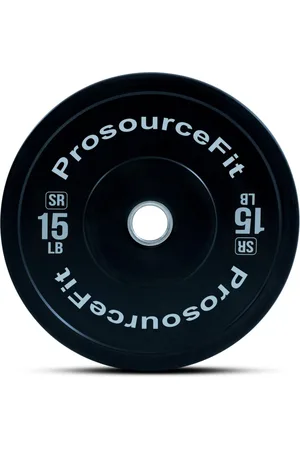 Prosourcefit Solid Rubber Bumper Plate, 15 lb
