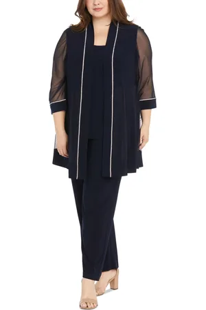 R & M Richards Plus Size Layered-Look Top & Pull-On Pants