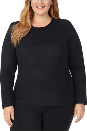 Cuddl Duds Plus Size Fleecewear Long-Sleeve Crewneck Top