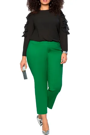 Eloquii Plus Size Kady Fit Double-Weave Pant