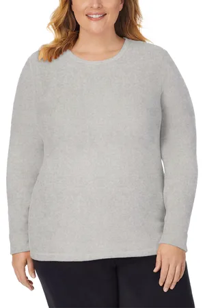 Cuddl Duds Plus Size Fleecewear Long-Sleeve Crewneck Top