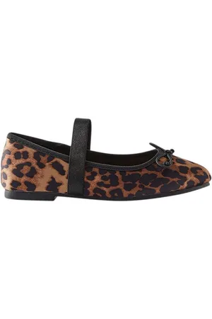 Cotton On Little Girls Little/Big Olivia Ballet Flat - Taupy brown/leopard