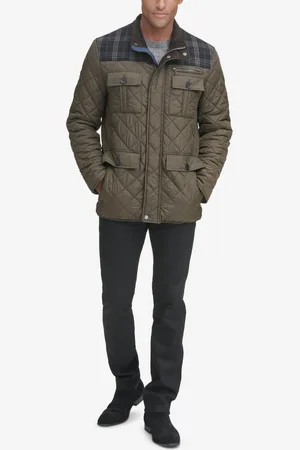 Cole Haan Mixed Media Quilted Jacket