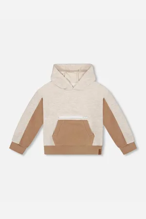 Deux par Deux Big Boys French Terry Color Block Pullover Hoodie Sweatshirt