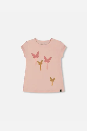 Deux par Deux Big Girls Organic Cotton Top With Applique