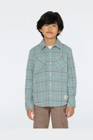 Scotch&Soda Big Boys Yarn Dye Knit Twill Button Up Shirt