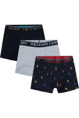 Ralph Lauren Big Boys Cotton Stretch Boxer Briefs 3-Pack - K0oblack/a