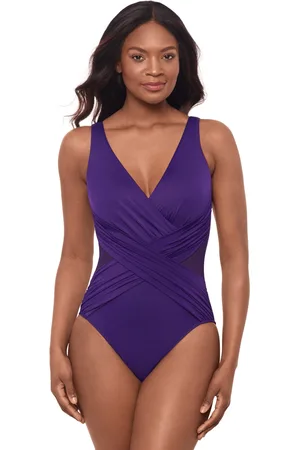 Miraclesuit Illusionist Crossover Allover Slimming One-Piece Swimsuit