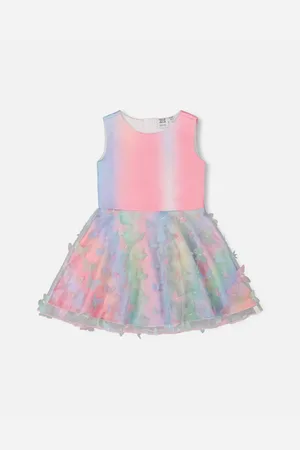 Deux par Deux Big Girls Milano Dress With Printed Mesh Skirt