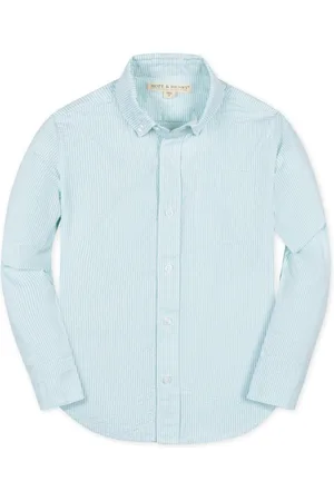Hope & Henry Baby Boys Long Sleeve Seersucker Button Down Shirt