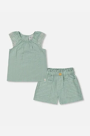Deux par Deux Big Girls Chambray Blouse And Short Set
