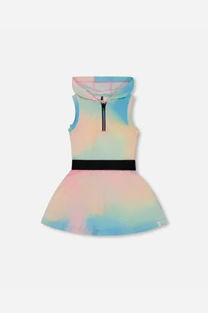 Deux par Deux Big Girls Hooded Dress With Elastic Waist