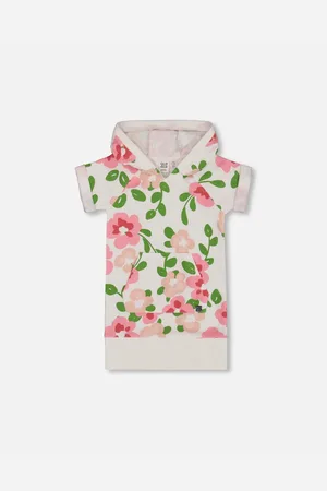 Deux par Deux Big Girls Printed French Terry Hooded Dress