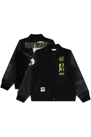 Freeze Max Big Boys and Girls Batman Comics I Am The Night Full-Zip Varsity Jacket