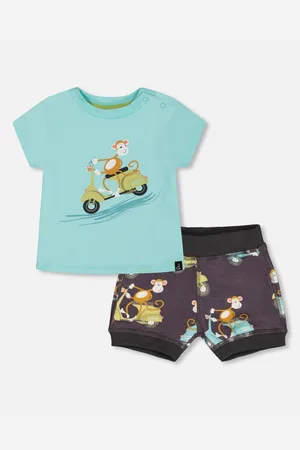 Deux par Deux Baby Boys Two-Piece Top And Short Set