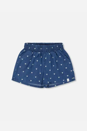 Deux par Deux Big Girls Printed Chambray Short