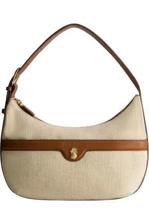 Tommy Bahama Lurex Linen Zip-Top Hobo