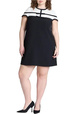 Eloquii Plus Size Cap Sleeve Mini Dress