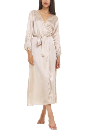 Flora By Flora Nikrooz Stella Satin Venise Trim Robe