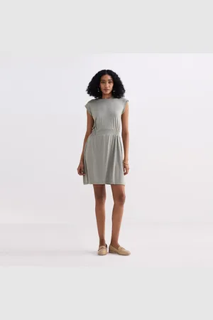 Reistor Short Dress With Smocking Side Detail