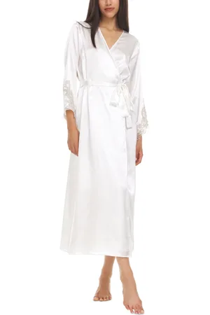 Flora By Flora Nikrooz Stella Satin Venise Trim Robe