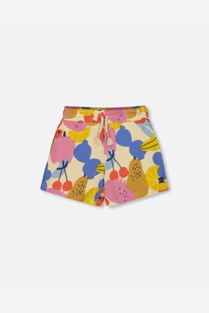 Deux par Deux Big Girls Printed French Terry Short