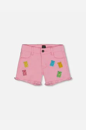 Deux par Deux Big Girls Jean Short With Embroidery