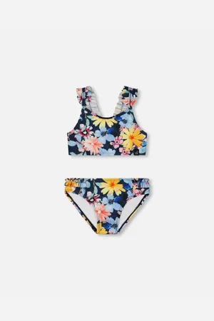 Deux par Deux Girls Printed Two-Piece Swimsuit
