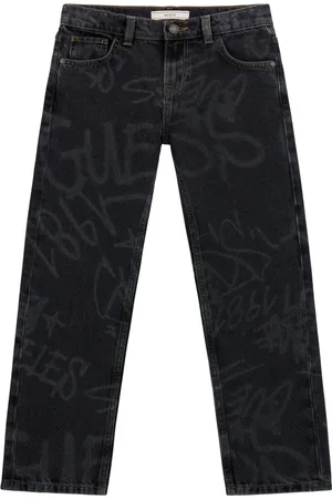 Guess Big Boy All-Over Laser Printed Denim Pants