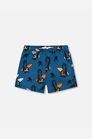Deux par Deux Boys Printed Swim Trunks