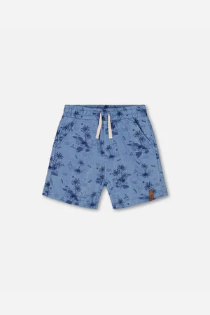 Deux par Deux Big Boys Printed Chambray Short