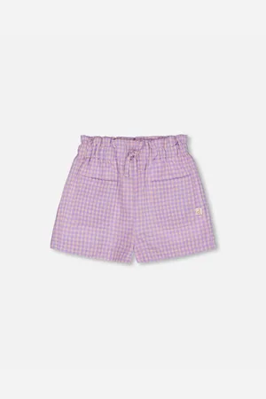 Deux par Deux Big Girls Printed Gingham Short