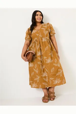 Fat Face Plus Size Remi Detail Midi Dress